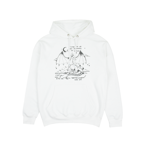 Taylor Swift Fighting Dragons With You White Hoodie