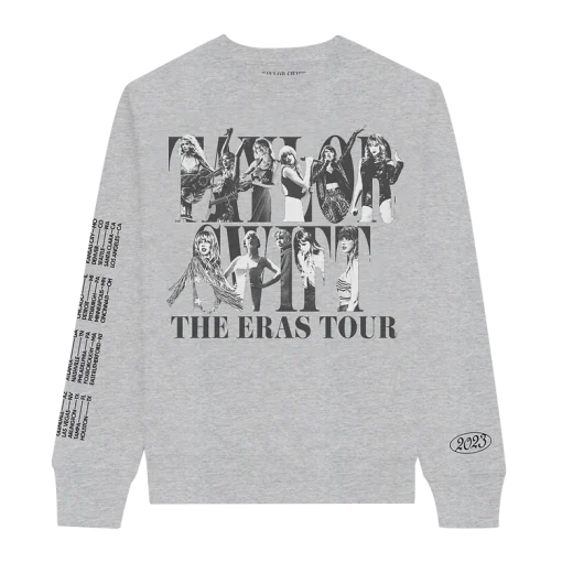 Taylor Swift The Eras Tour Gray Crewneck