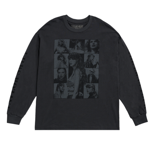 Taylor Swift The Eras Tour Black Long Sleeve Crewneck