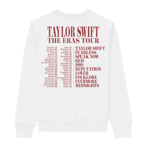 Taylor Swift The Eras Tour Photo White Crewneck